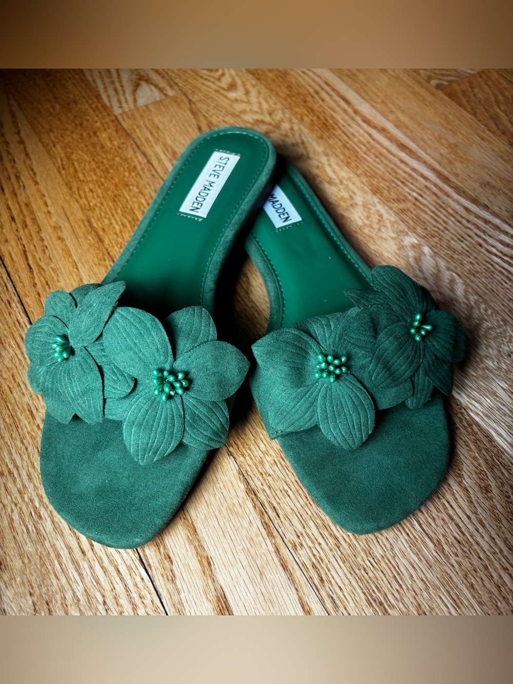 Steve Madden Melina Floral Flat Slide Slide Sandals